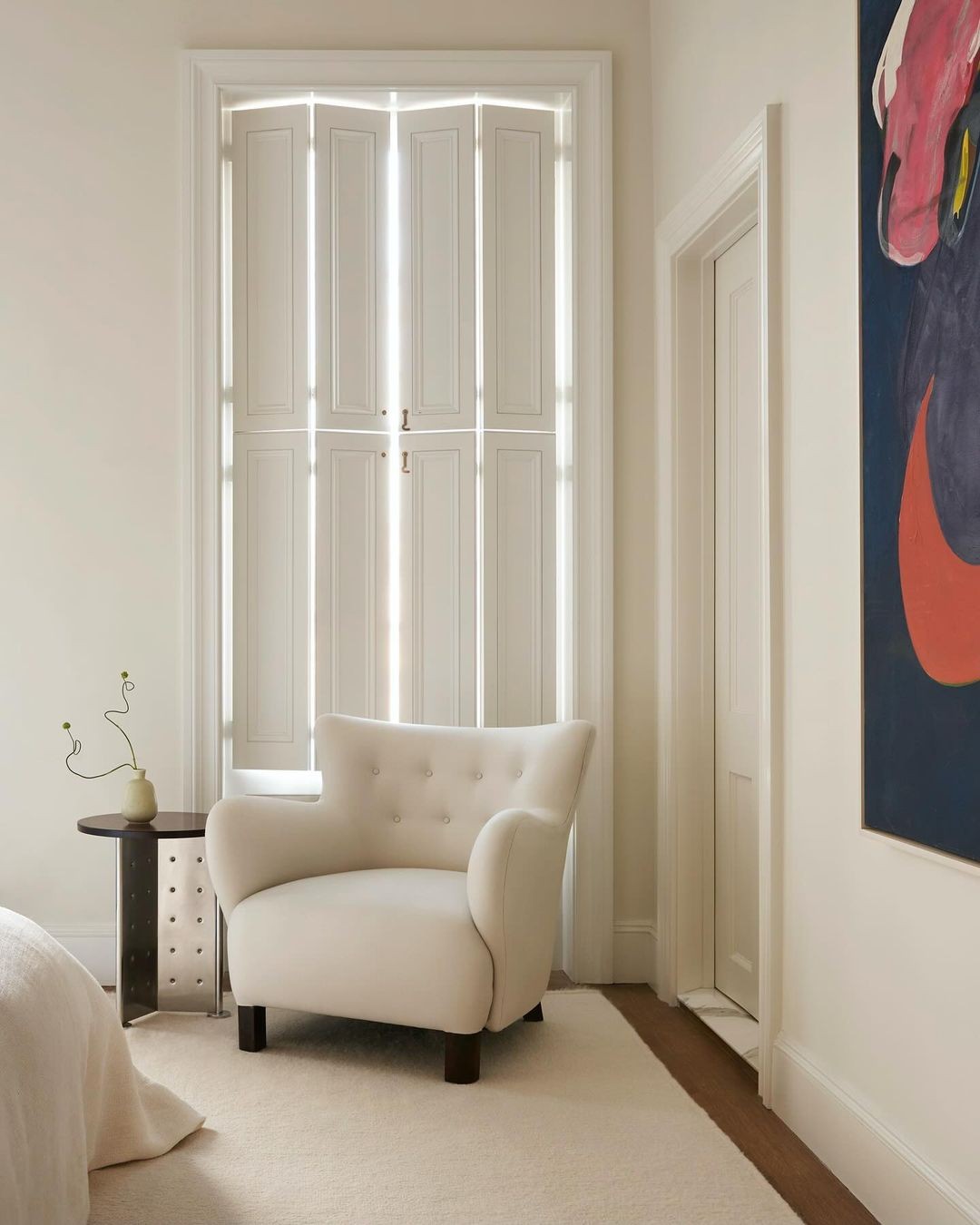 Victorian panel moulded shutters with period hardware in Belfast property